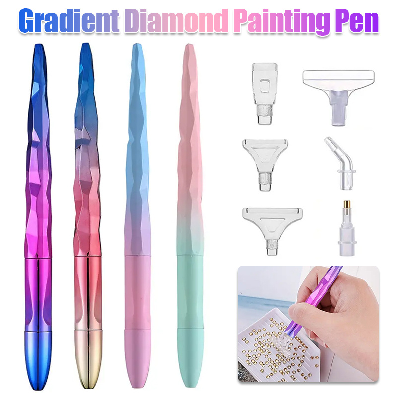 Resin Art Canvas - Set Pena Lukis Berlian Gradien dengan