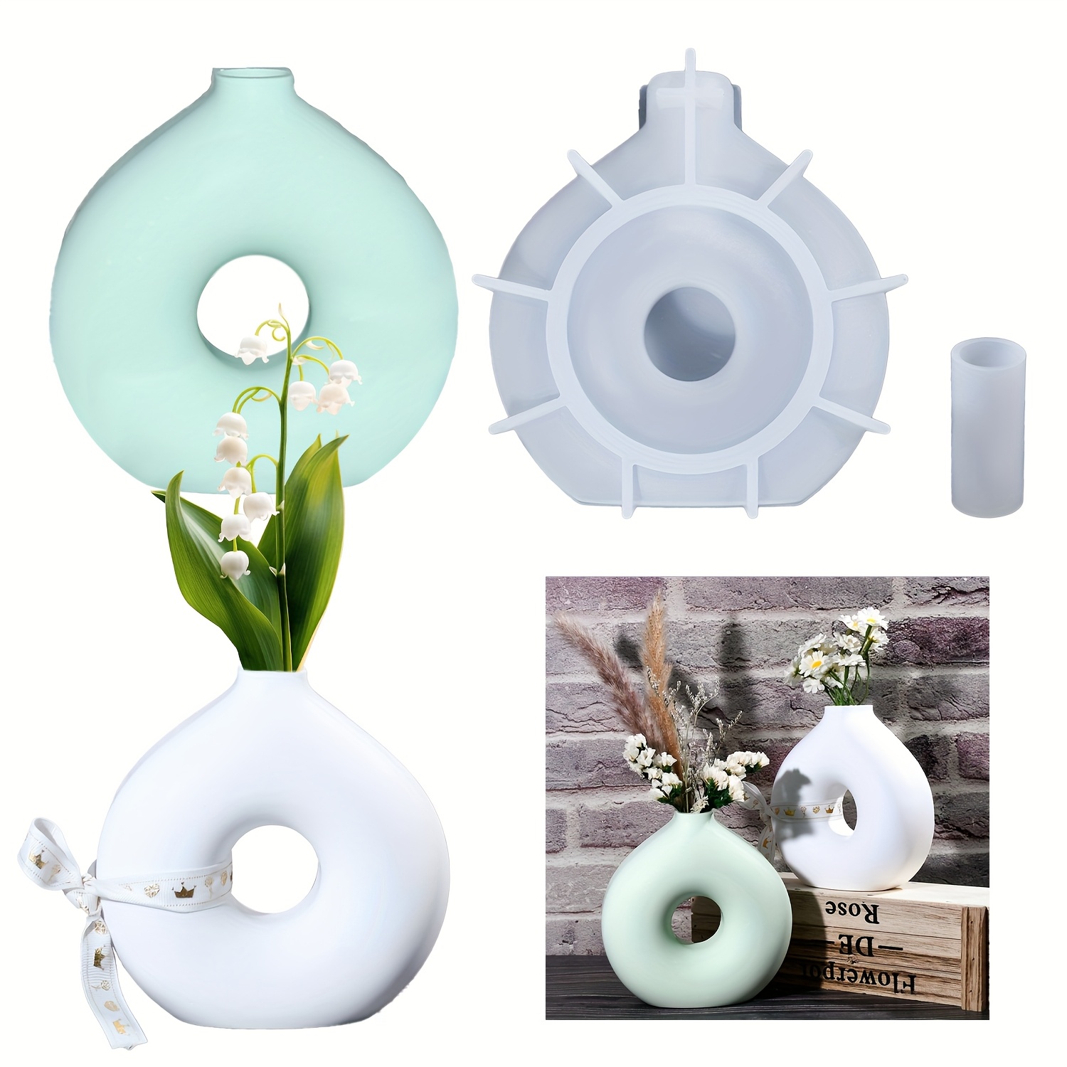 Resin Art Equipment - 1 DIY Cetakan Silikon Vas Bulat
