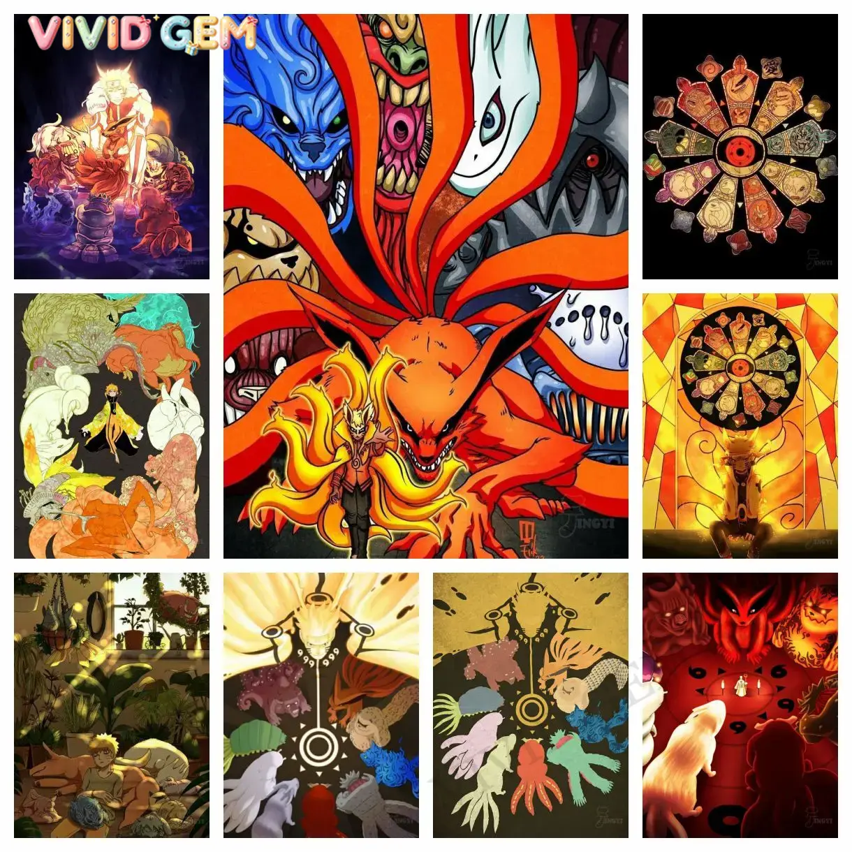 Resin Art Anime - VIVID GEM 1pc Lukisan Berlian Anime