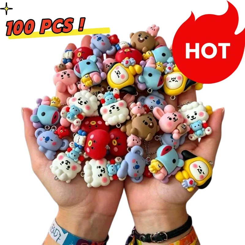 Resin Art Jewelry Kit - 7pcs BT21 Resin Kartun Charm Aksesoris