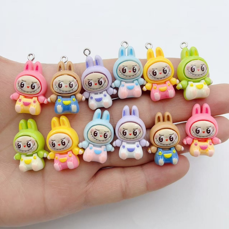 Resin Art Jewelry Kit - 10Pcs Gantungan Resin Rumah Stroberi Kelinci