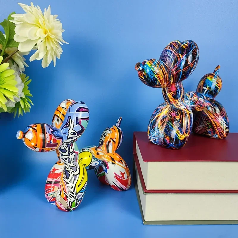 Resin Art Gift For Birthday - Patung anjing balon patung grafiti Resin