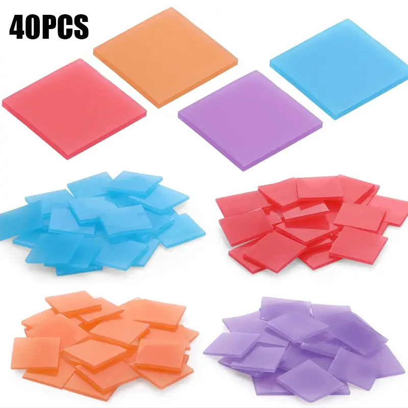 Resin Art Canvas - 40 Buah Lilin Lukis Berlian, Lumpur