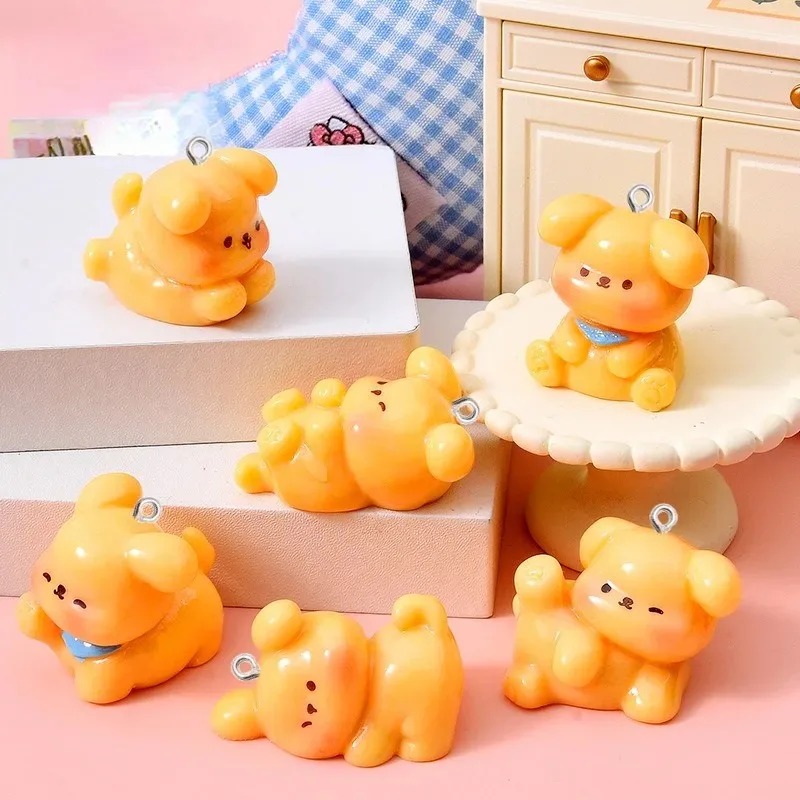 Resin Art Jewelry Kit - 10Pcs Gantungan Akrilik Resin Anjing Kartun
