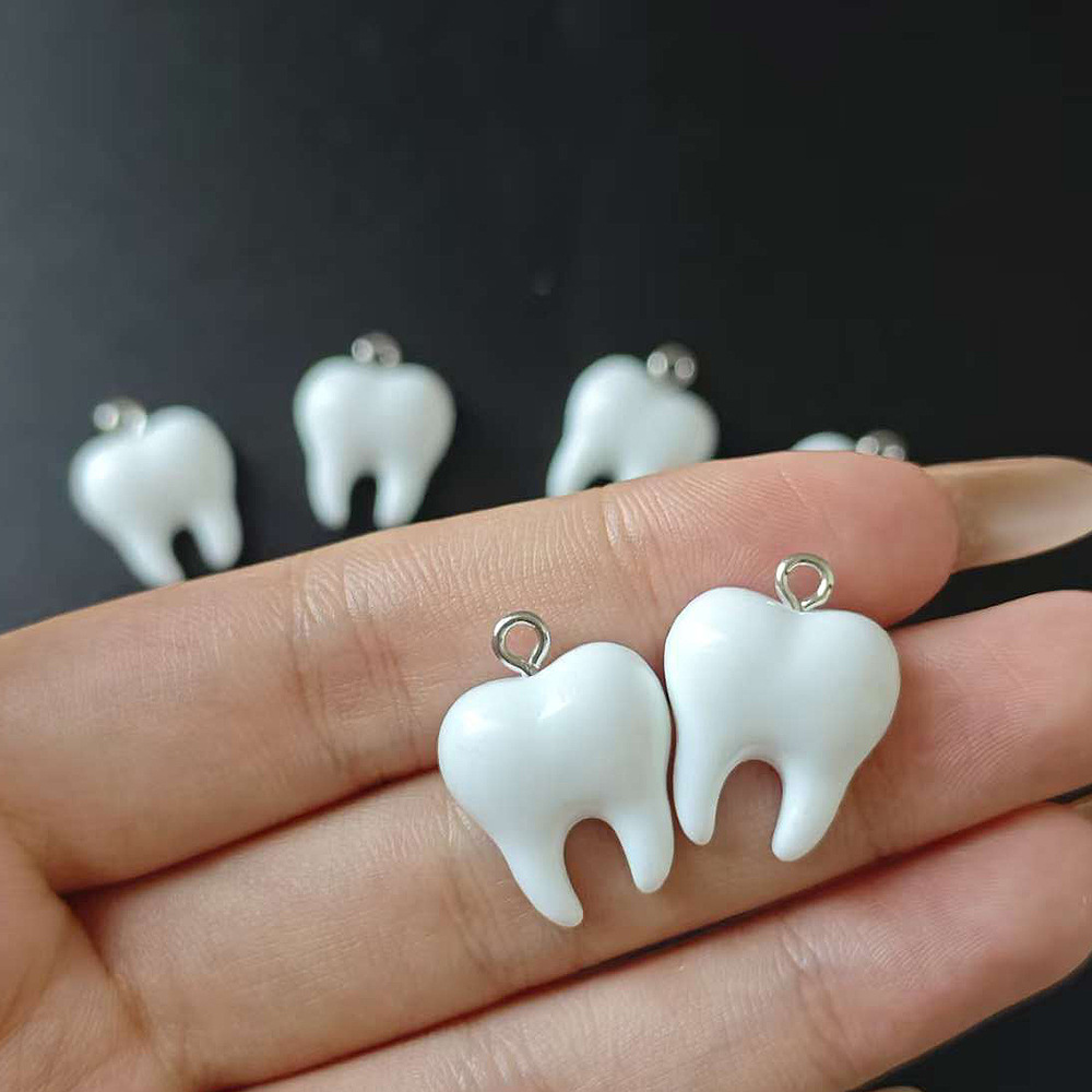 10 Buah Liontin Resin Gigi Put - Resin Art Jewelry Kit ulasan dan harga