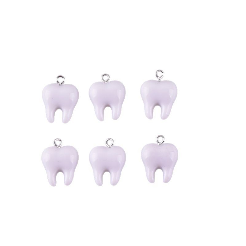 10 Buah Liontin Resin Gigi Put - Resin Art Jewelry Kit ulasan dan harga