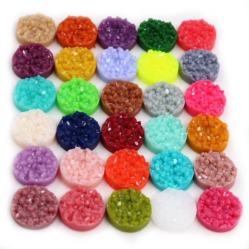 40 Buah Resin Druzy Cabochons  - Resin Art Jewelry Kit ulasan dan harga