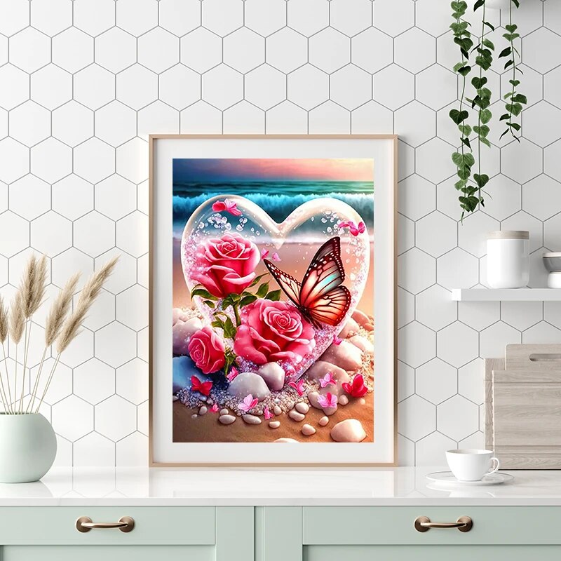 Lukisan Berlian Mosaik Kupu-ku - Resin Art Canvas ulasan dan harga