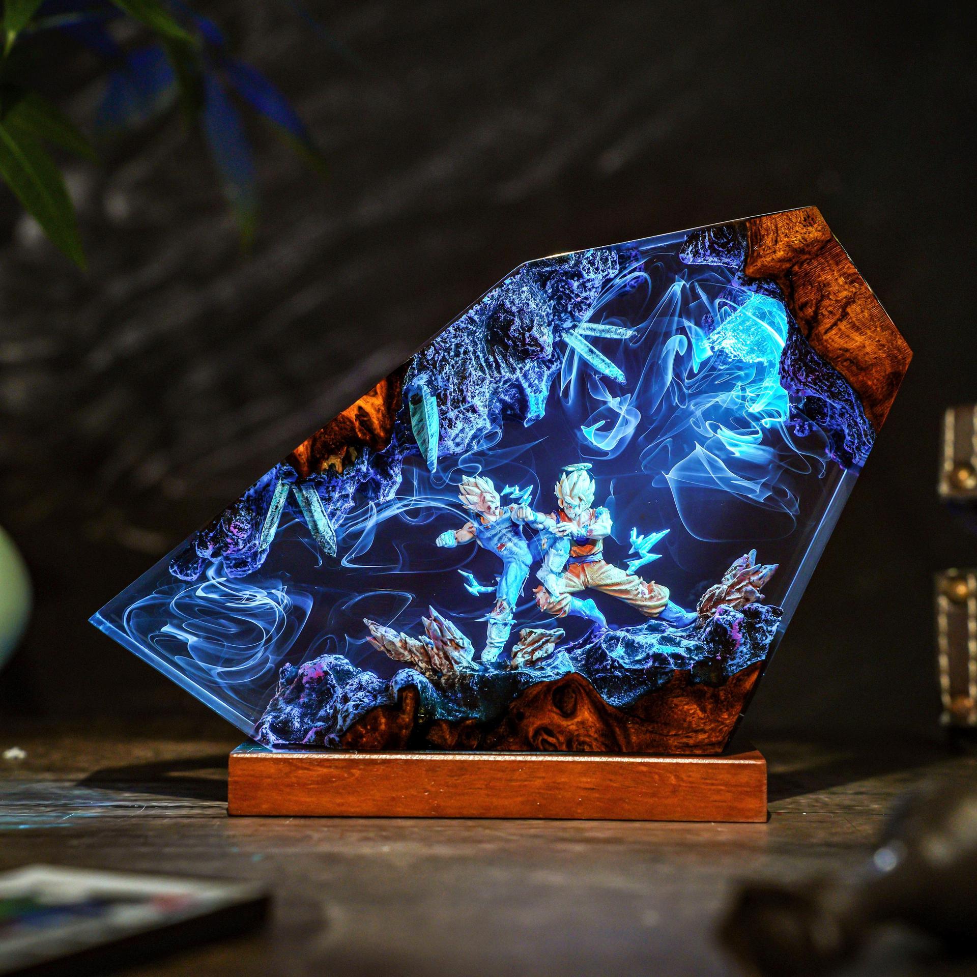 Lampu Malam LED Resin Epoxy Bu - Resin Art Goku ulasan dan harga