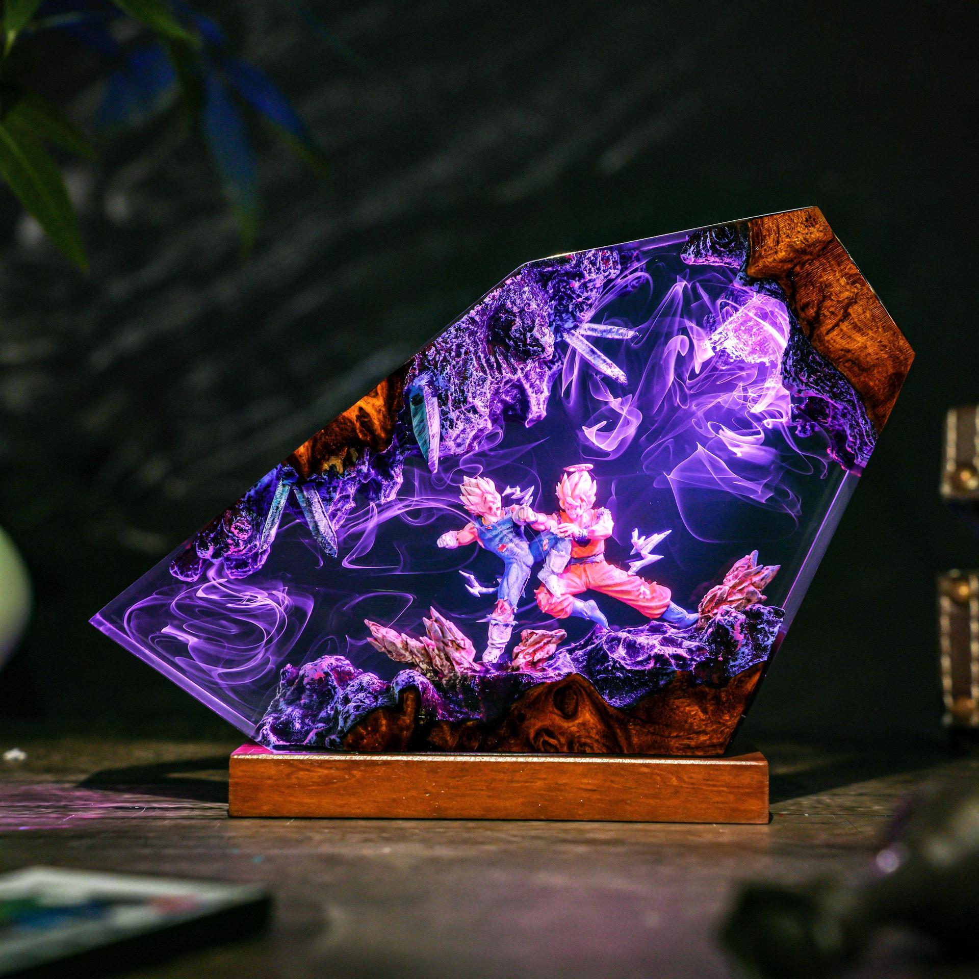 Lampu Malam LED Resin Epoxy Bu - Resin Art Goku ulasan dan harga