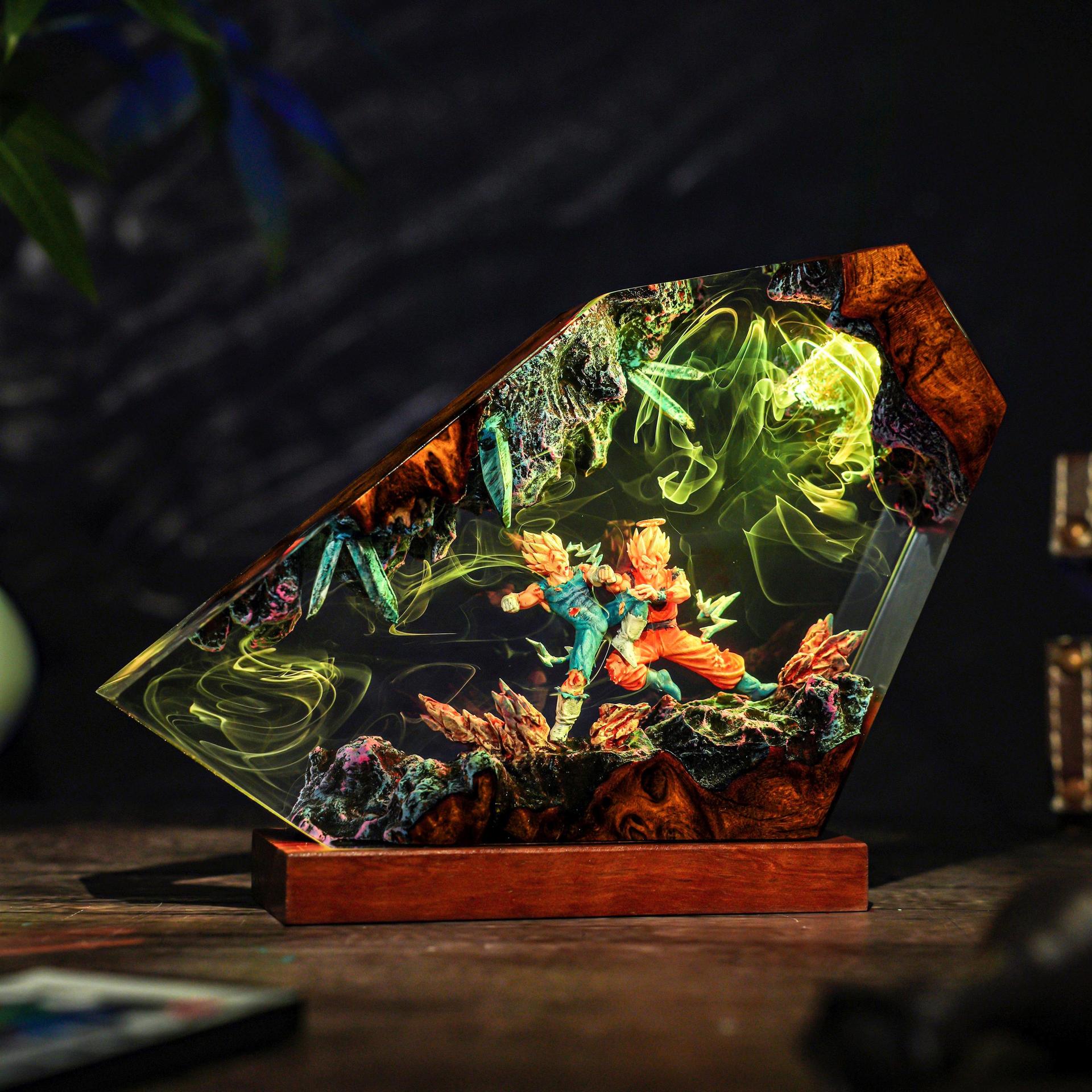 Lampu Malam LED Resin Epoxy Bu - Resin Art Goku ulasan dan harga