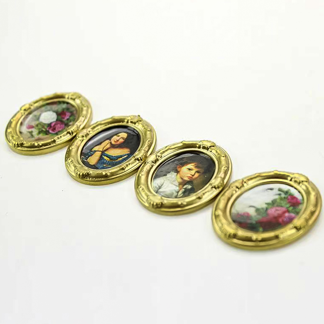 2 Buah Lukisan Minyak Miniatur - Resin Art Canvas ulasan dan harga