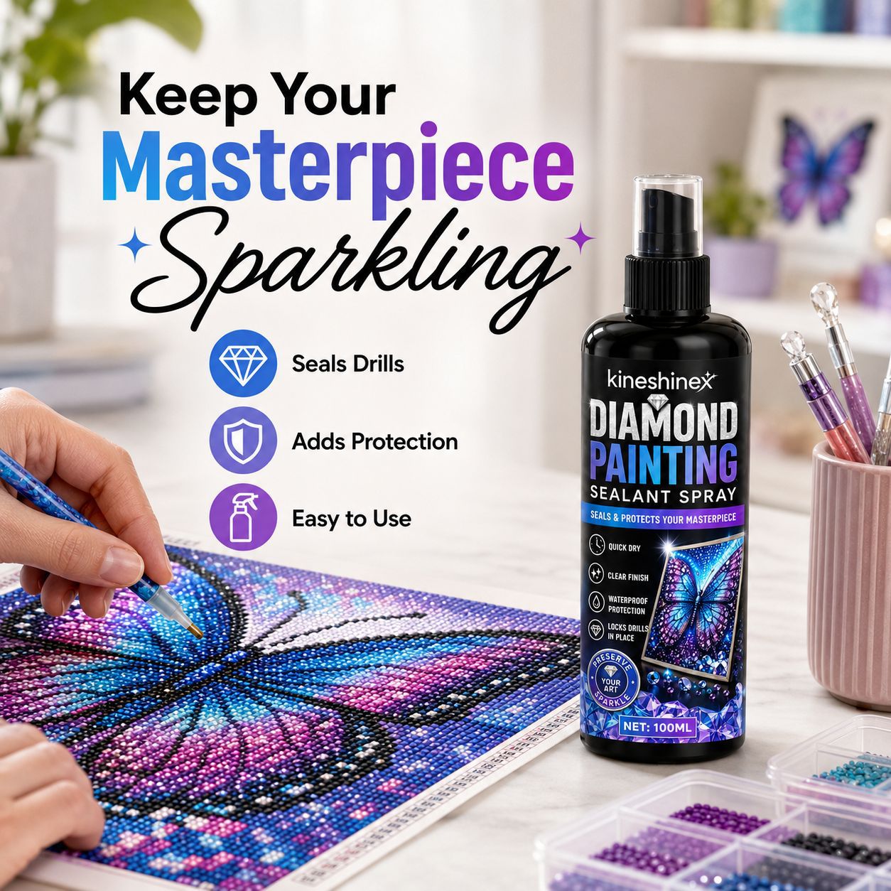 Semprotan Sealant Lukisan Berl - Resin Art Canvas ulasan dan harga
