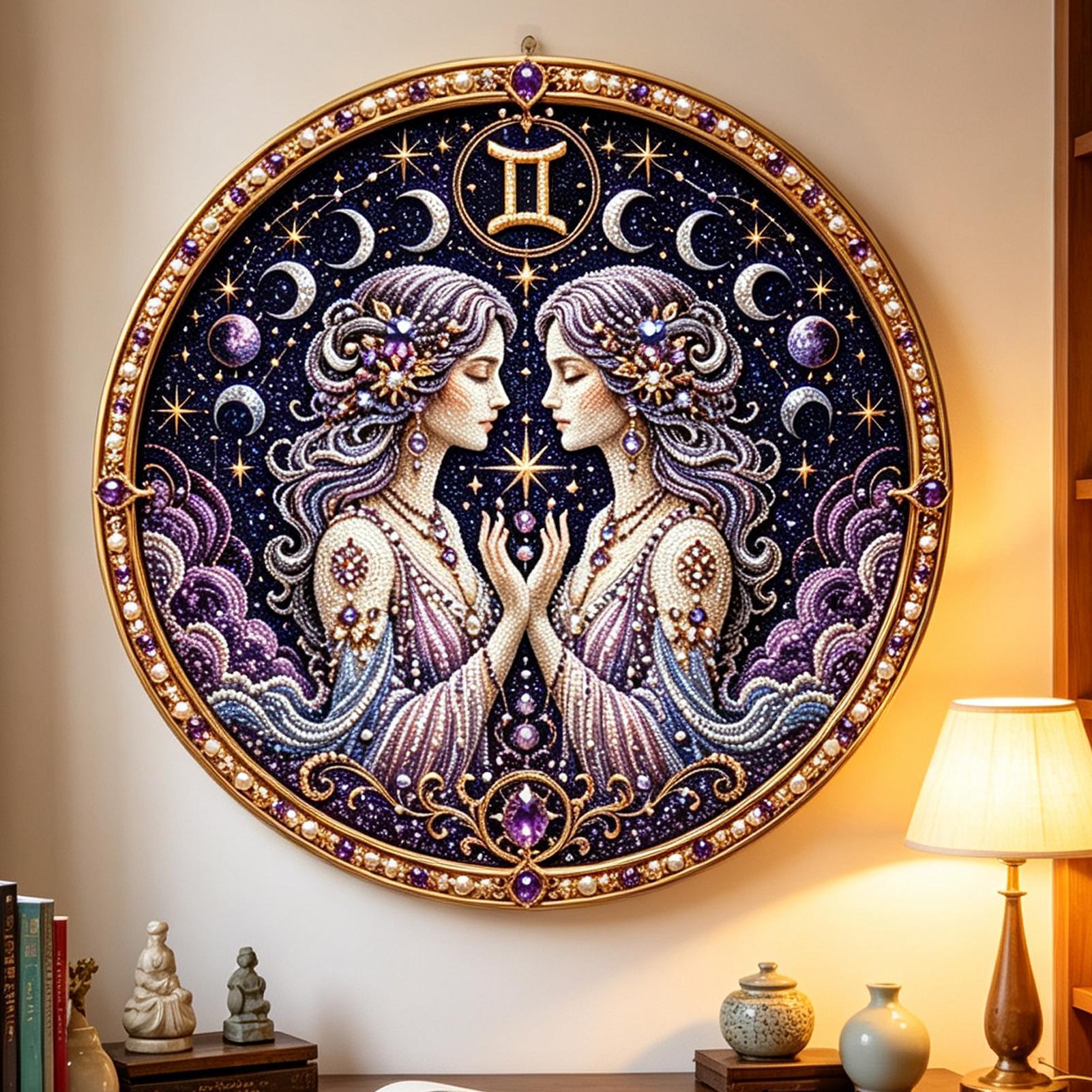 12 Zodiak Mutiara Kit Seni Mut - Resin Art Work ulasan dan harga