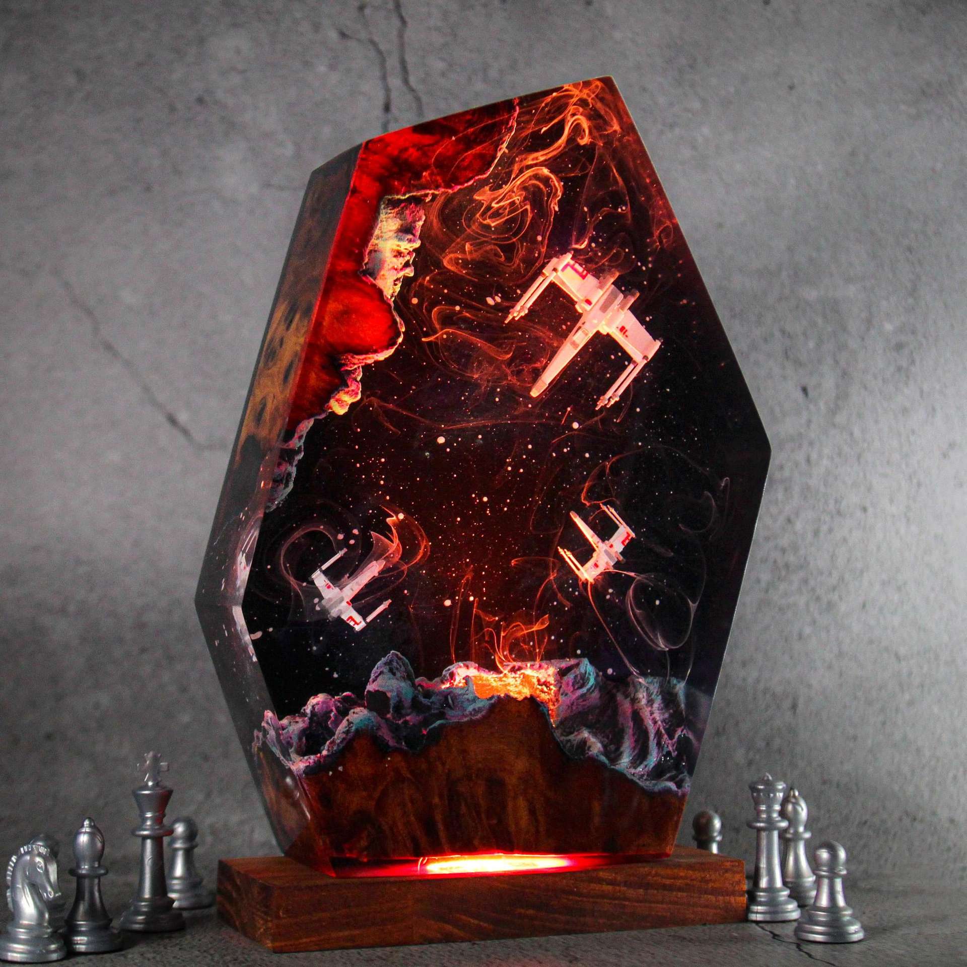 Lampu Meja Resin Item Kustom P - Resin Artist ulasan dan harga