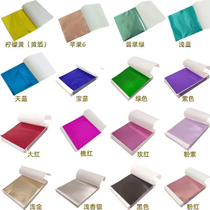 100 buah 9Cm kertas Foil daun  - Resin Art Gift For Birthday ulasan dan harga