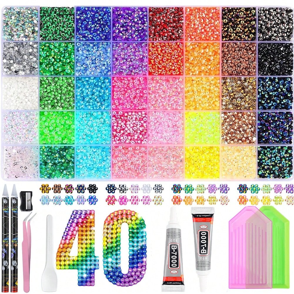 Kit Perhiasan 40 Warna Resin J - Resin Art Gift For Birthday ulasan dan harga