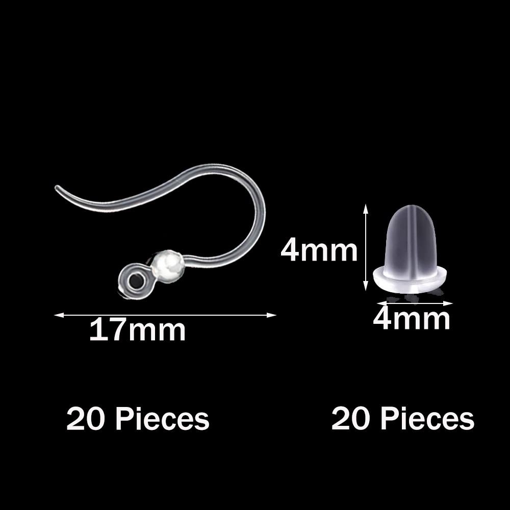 40 pcs Pengait Anting Plastik  - Resin Art Jewelry Kit ulasan dan harga