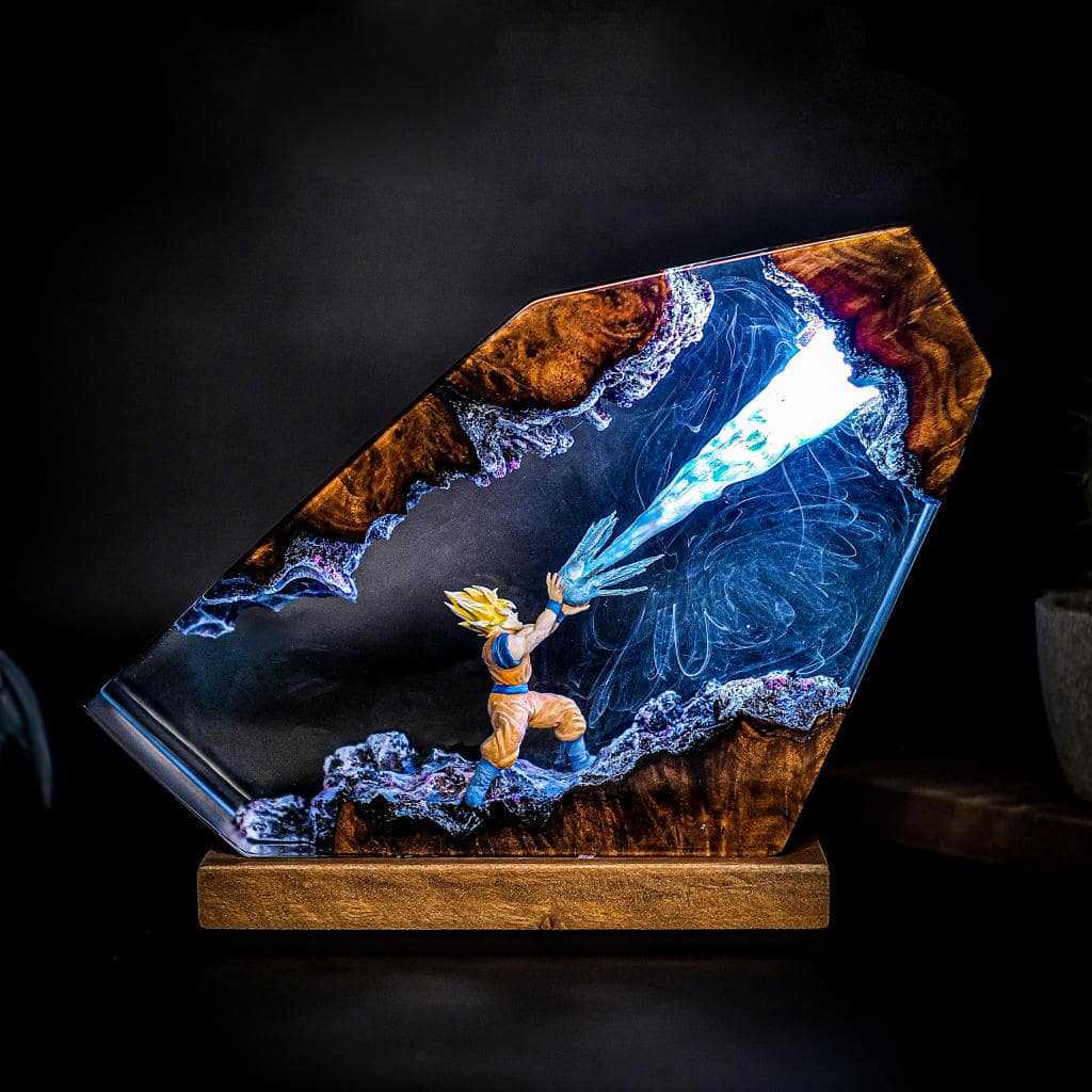 Lampu Malam LED Resin Epoksi G - Resin Art Goku ulasan dan harga