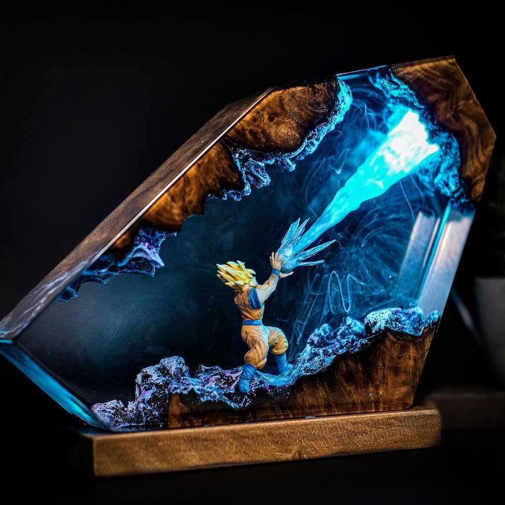 Lampu Malam LED Resin Epoksi G - Resin Art Goku ulasan dan harga