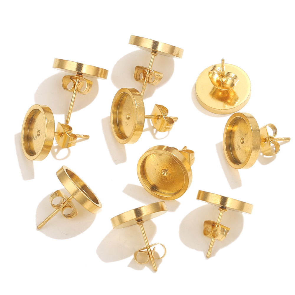 10 Buah Anting Emas Baja Tahan - Resin Art Jewelry Kit ulasan dan harga