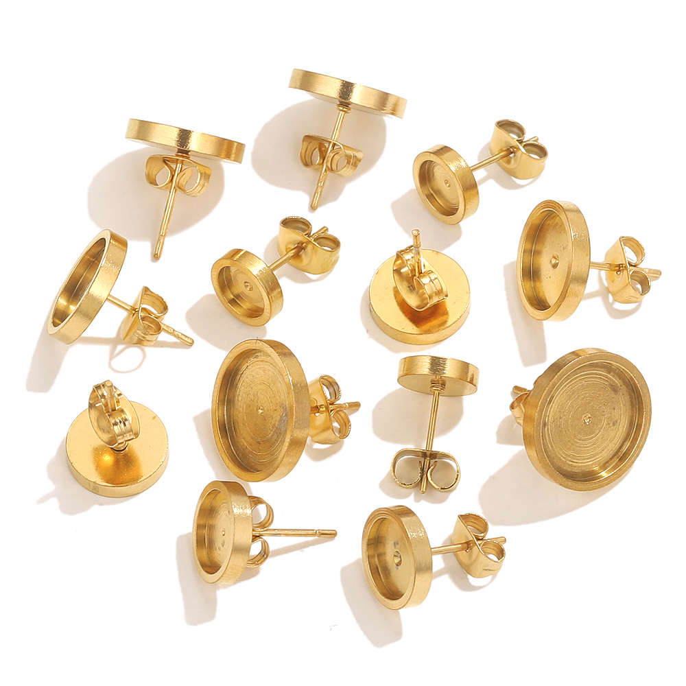 10 Buah Anting Emas Baja Tahan - Resin Art Jewelry Kit ulasan dan harga